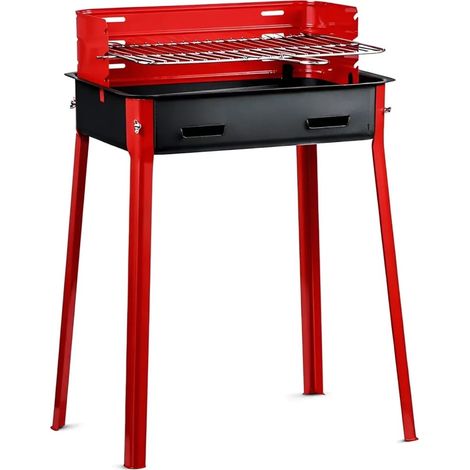 TrAdE Shop Traesio - Barbecue A Carbonella In Acciaio Portatile Griglia Regolabile Bbq Da Esterno Giardino 003451a - (1/5)