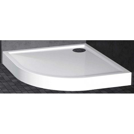 Receveur de douche ¼ de cercle NOVELLINI VICTORY blanc 90x90cm H 11,5cm (1/4)