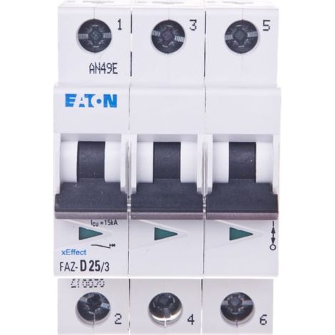 Interruttore automatico 3P D 25A 15kA AC FAZ D25/3 278898