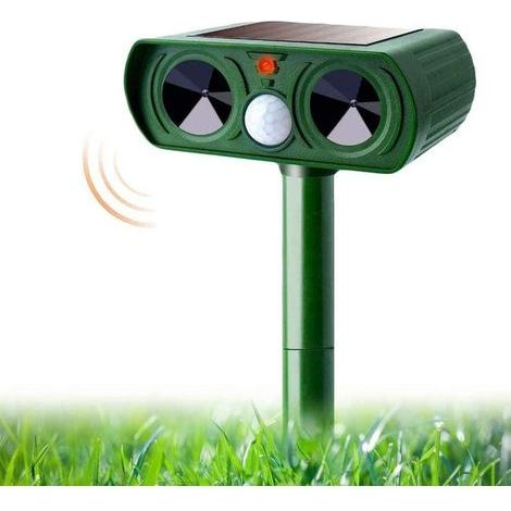 Outdoor Cat Repellent, Ultrasonic Cat Repellent, Solar Cat Repellent, Waterproof Ultrasonic Rodent Repellent with Detector (1/4)