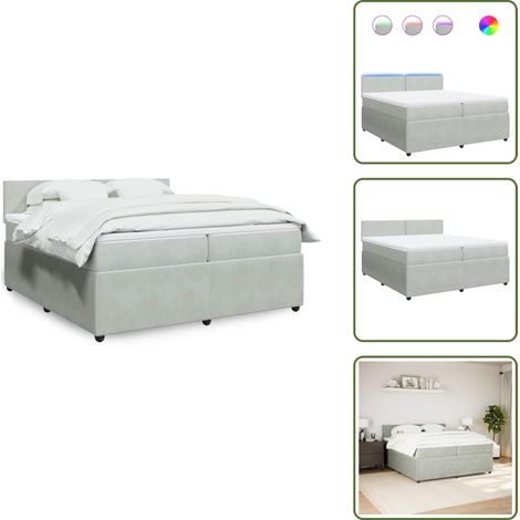Sommier à lattes de lit et matelas Gris clair 200x200cm Velours - Sommier À Lattes De Lit - Sommiers À Lattes De Lit - Lit - Meuble De Chambre À Coucher (1/5)