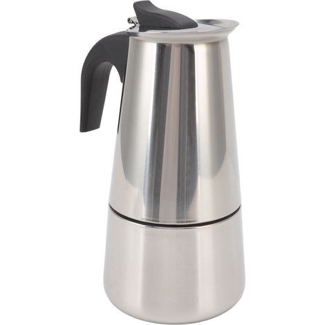 Cafetière Moka portable en acier inoxydable de qualité alimentaire pour la maison et le camping. (1/5)