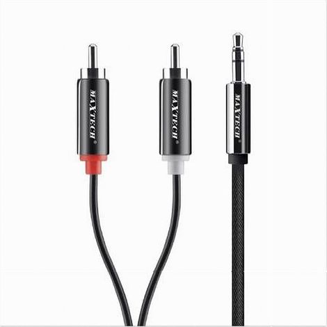 MaxTech - Cavo Audio Da Aux 3,5mm A 2xrca Maschio Stereo Adattatore 1.5mt 4d Sound Aux-r01 - (1/5)