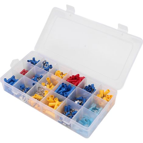 Assortiment de bornes à sertir de fil, 360 pièces, isolées étanches, résistantes au vieillissement à haute température avec boîte de rangement (1/5)