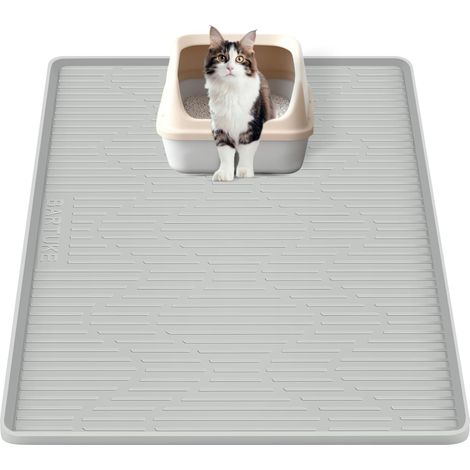 Silicone Cat Litter Mat, 24 x 24 in Silicone Mat for Litter, Cat Litter Mat, Cat Litter Control Mat, Waterproof, Washable, Soft on Kitten Paws, Clean Floor (1/5)