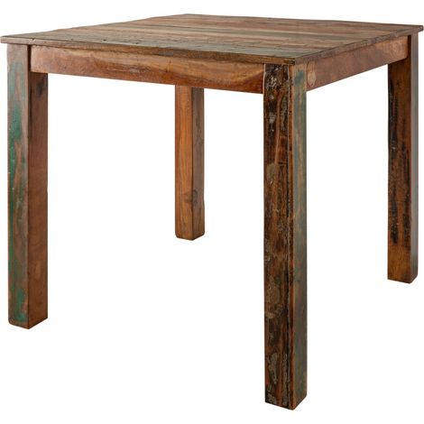 tavolo da pranzo in legno di Legno riciclato 80x80x76 multicolore laccato NATURE OF SPIRIT 124