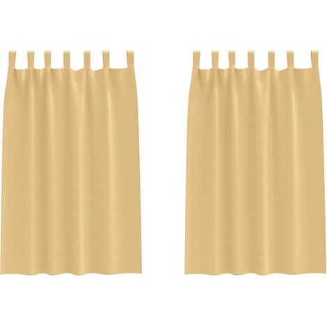 Maison Exclusive - Verdunkelungs-Vorhänge mit Ringen 2 pcs Beige