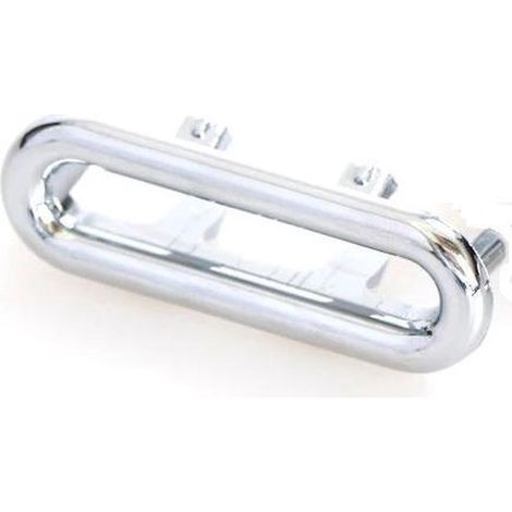 Rosace de trop-plein ovale chromée – Finition brillante – Accessoire de salle de bain (1/2)