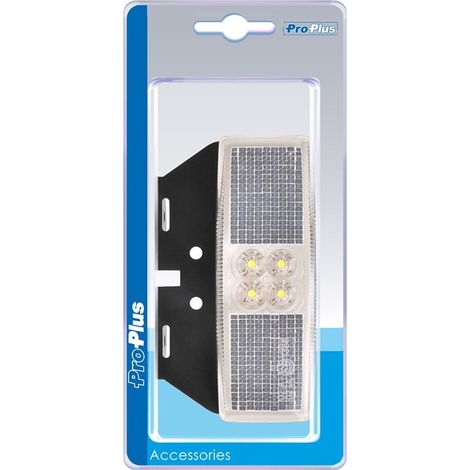Luce di posizione anteriore 12/24V LED bianca 110x40mm con supporto in blister (1/4)