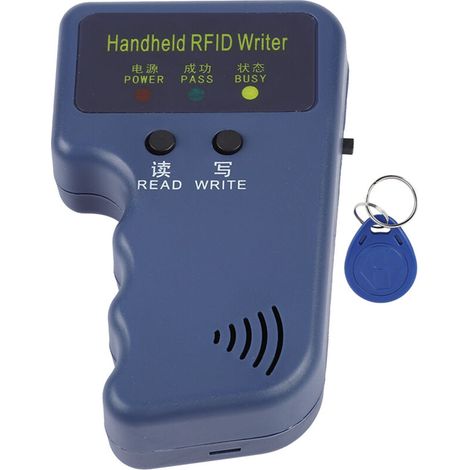 125KHz EM4100 Lecteur copieur de cartes d'identité RFID portable + 1 porte-clés (1/5)
