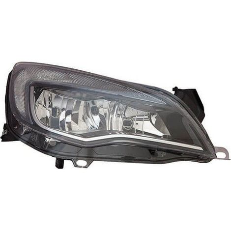 Phare avant droit H7/H7/Diurne noir et chromé Opel Astra J phase 2 2012-2015