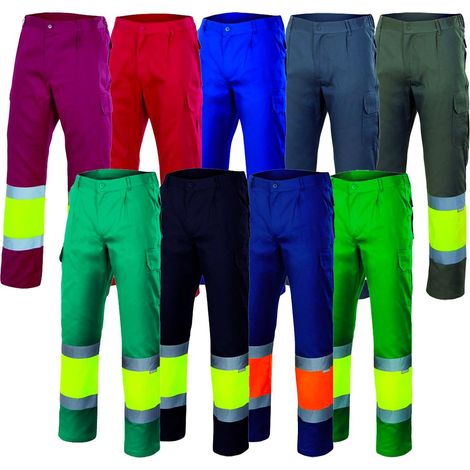 Pantaloni da lavoro alta visibilità Velilla 156 - L - Grigio/giallo (1/5)