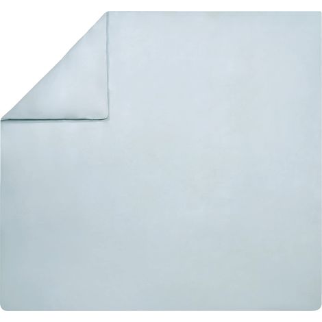 Housse de Couette, Percale de Coton, Bleu Glacier, 200 x 200 cm (1/3)