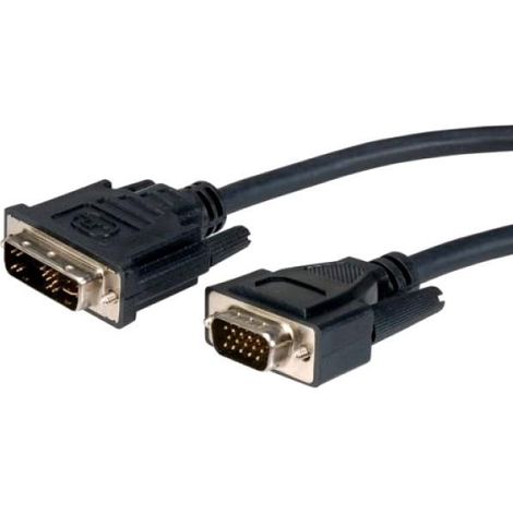 Cavo DVI-I/VGA Full HD, placcato nickel, Spina DVI-A (12+5 pin) Spina VGA (15-pin). Lunghezza del Cavo 3 m (1/3)