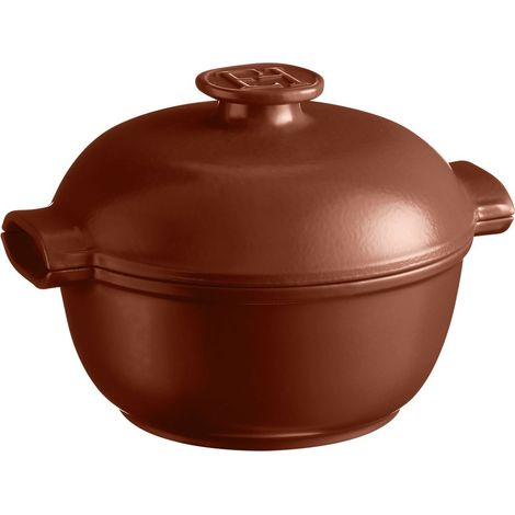 Cocotte céramique induction Delight rouge Sienne Emile Henry ronde 22 cm 2 litres