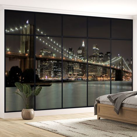 Papier peint panoramique Trompe l'oeil Verrière - New york - 130 cm x 82 cm (1/5)