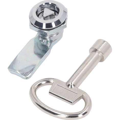 Serrure à cylindre triangulaire pour porte d'armoire avec clé, serrure pour porte d'armoire industrielle de distribution électrique (1/5)