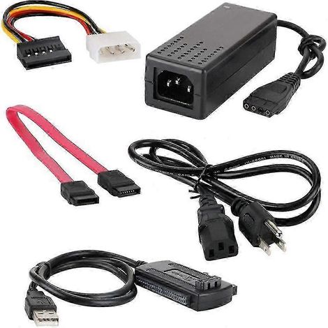 Câble adaptateur SATA/PATA/IDE vers USB 2.0 (pour disques durs) - MXBC (1/5)