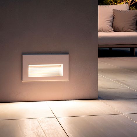 Baliza Exterior LED 5W Empotrable Pared Aluminio Olite Horizon 2700K Blanco Blanco Cálido (1/4)