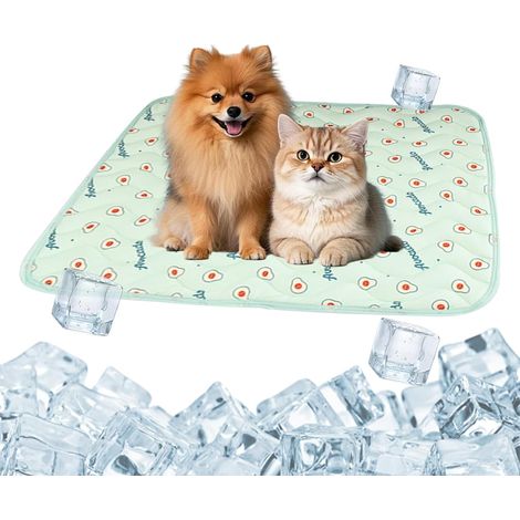 Tapis rafraîchissant pour chiens et chats, tapis de refroidissement d'été pour chiens, 62 x 50 cm, tapis rafraîchissant pour chien avec motif avocat, coussin rafraîchissant pour animaux (1/5)
