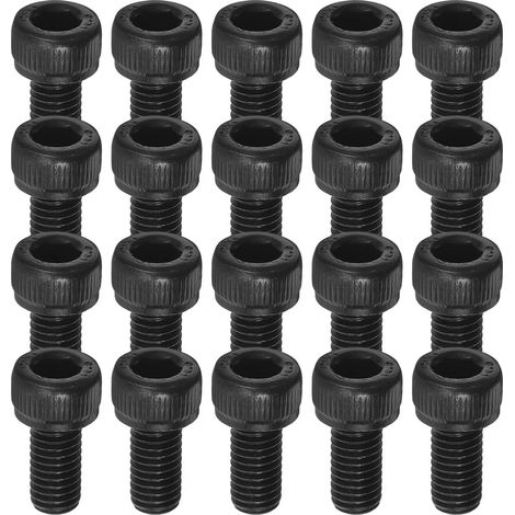 50 Pièces Vis à Douille M5x10 en Acier au Carbone Noir (1/5)