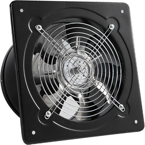 100mm Metal Bathroom Fan, 50W Wall Mounted Bathroom Fan with Ventilated Return Damper for Kitchen, Garage (Black)