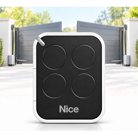 NICE ON4E Télécommande Portail Automatique 4 Boutons - 433,92 MHz Rolling Code - Compatible NICE FLOR-S, ON4 et Récepteurs FLOR - Pile Incluse - (1/5)