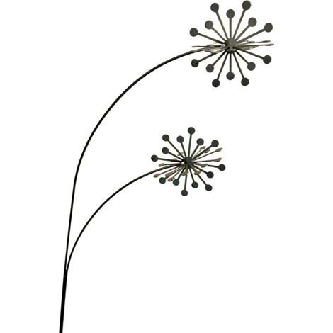 3D Allium Garden Art - Bare Metal/Ready to Rust - W37 x H133 cm
