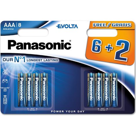 Piles LR03 AAA Evolta 6+2 gratuites