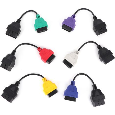 Connecteur OBD2 6 couleurs, câble adaptateur diagnostic auto 12V DC pour Chrysler (1/5)
