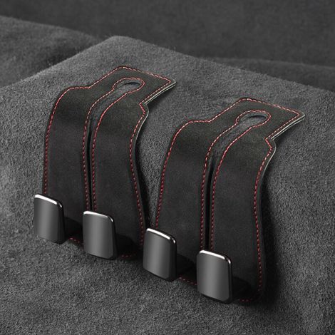 Kopfstützenhaken für Autositze (2er-Set), Auto-Geldbörsenhaken, Haken zum Aufhängen von Geldbörsen und Taschen, Haken zur Aufbewahrung an der Rückenlehne des Autositzes, Doppelhakenhalter, Auto-Organi