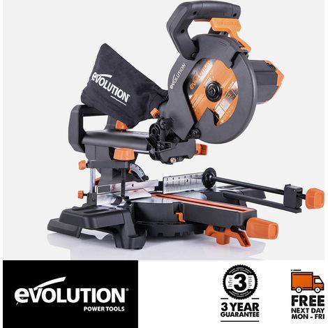 Evolution R210SMS+ Pro Multi-Material Sliding Mitre Saw 210mm 1500W 240V