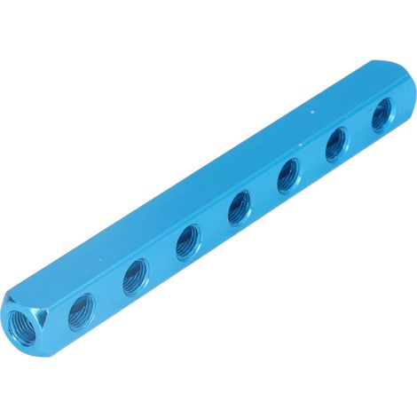 Distributeur d'air en aluminium AL-7, bloc collecteur pneumatique 7 voies pour équipements d'automatisation (1/5)