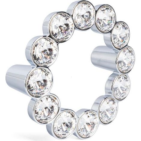 pomo zamak/cristal sinatra d85 c64 cromo 12 cristales swarovski original (1/2)