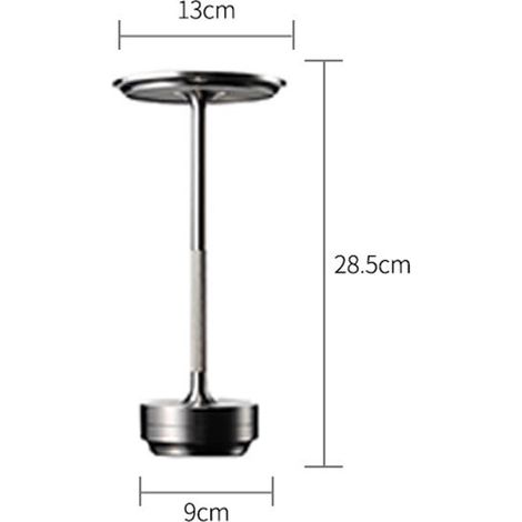 Lampada da tavolo ricaricabile tramite USB e sensibile al tocco, luce notturna a LED per la decorazione di ristoranti, illuminazione a tre colori, lampada da tavolo con regolazione continua dell'inten (1/4)
