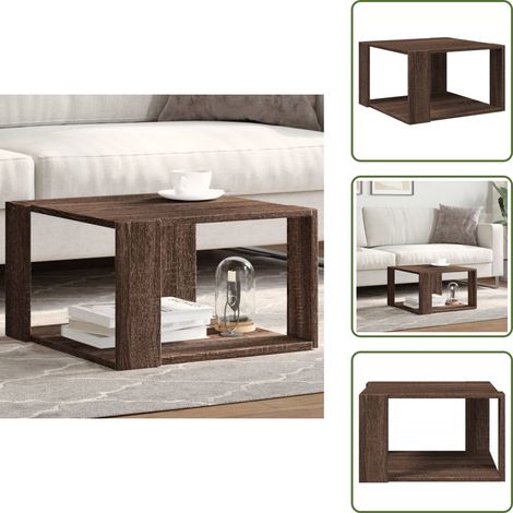 The Living Store Couchtisch Braun Eichen-Optik 51,5x51,5x30 cm Holzwerkstoff - Couchtisch - Holztisch - Esszimmertisch - Wohnzimmerschmuck - Sideboard (1/5)