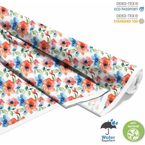 Dekorativer Outdoor-Stoff Oxford - Motiv Blumen I DX5203 (1/5)