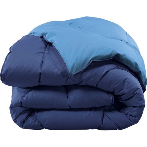 Édredon gonflant bicolore bleu jean-bleu océan Terre de Nuit 140x150 (1/3)
