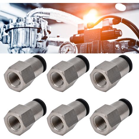 Dix raccords rapides à filetage interne PCF pour tuyaux pneumatiques, vendus par lots de 8-01. (1/5)