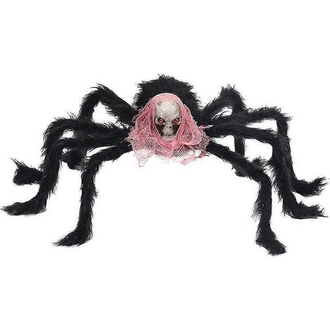 Decoraciones de arañas gigantes para Halloween, accesorios de arañas falsas y aterradoras para la decoración de casas embrujadas de Halloween. (1/5)