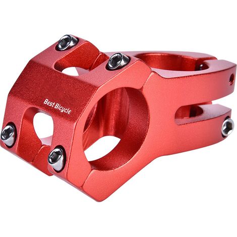 Potence de vélo de montagne en alliage d'aluminium 31,8mm, accessoire vélo fixe (Rouge) (1/5)