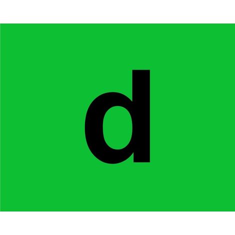 Marcatura in pvc verde con supporto adesivo - D