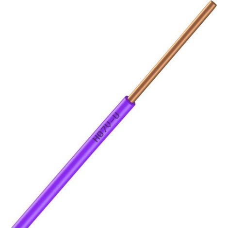 Nexans – Bobine de fil électrique 1,5mm violet – Longueur 100m – Isolation PVC – Conducteur cuivre monofilaire (1/3)