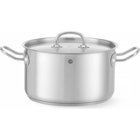 Marmite, médiane, couvercle avec trous de vapeur, pot de cuisson, casserole, braisière, faitout, convient à toutes les sources de chaleur, lavable au lave-vaisselle, 6L, ø240x(H)135mm, inox (1/4)