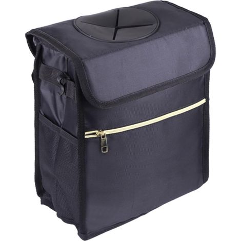 Poubelle de voiture pliable et étanche, portable et universelle, corbeille anti-fuite à fixer sur le siège. (1/5)