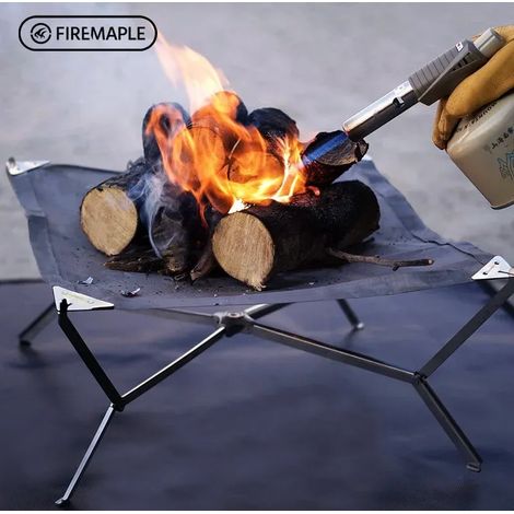 Table de feu pliante FIREMAPLE, barbecue portable d'extérieur, poêle à bois pour le chauffage de camping et les feux de camp. Réchauds de cuisine portables (1/4)