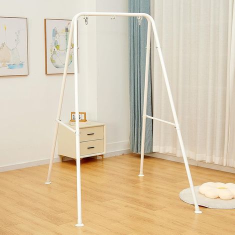 Folding Hammock Stand, Portable Hammock Chair Stand, Sturdy Folding Hammock Frame for Indoor or Outdoor, Easy to Assemble and Store (Hammock Chair Not Included) – White (1/5)