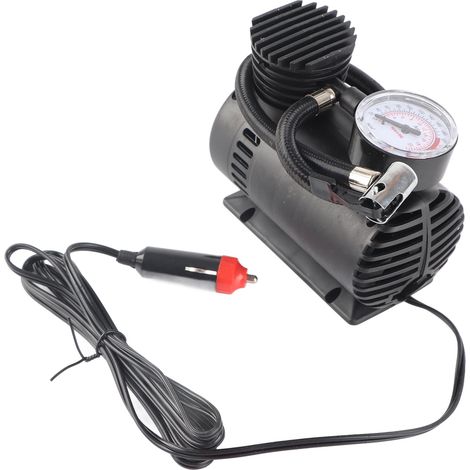 Pompe à air pour voiture, mini pompe portable résistante aux rayures, avec cadran, pour pneus de moto et bateau, 12 V