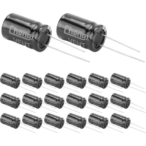 Condensateurs électrolytiques radiaux en aluminium 20 x 13 x 21 mm 2200 µF 25 V (1/5)