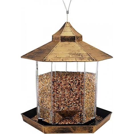 YMYNY Hängendes Wildvogelfutterhaus, Pavillon-Vogelfutterhaus, Außendekoration – Perfekt, um Vögel in den Garten zu locken, für vogelliebende Kinder (1/4)